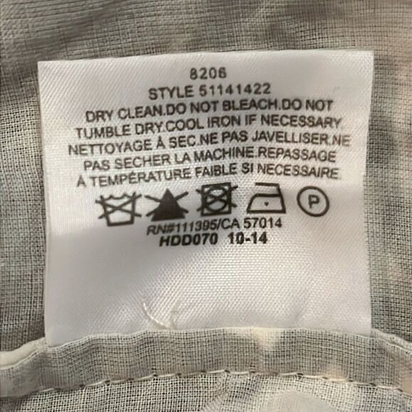 Tory Burch Green and White Floral Midi Shirt Dress size 12 - missing belt - Picture 9 of 9